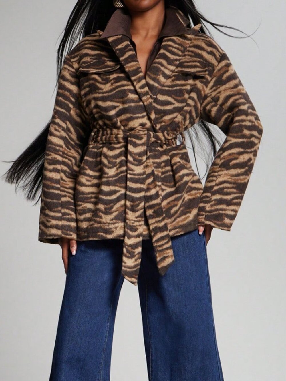 Multicolor Casual Women's Teddy Jacket - Picture 5 of 7